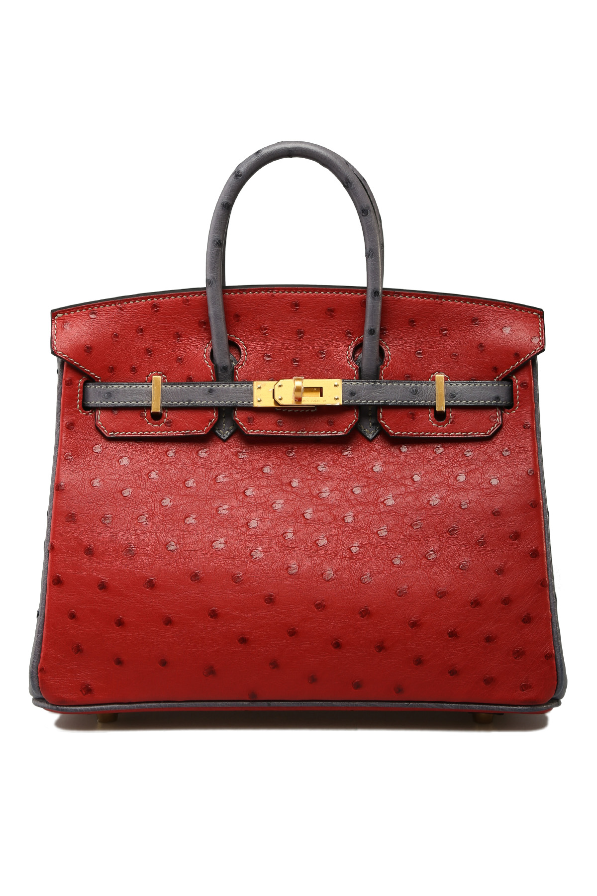 Hermès HSS Birkin 25 Bright Red Rouge Vif & Graphite Ostrich