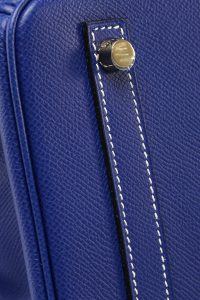 Hermès Birkin 30cm Veau Epsom 7T Bleu Electric Gold Hardware – SukiLux
