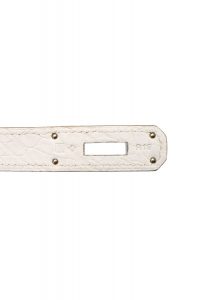 Hermès Birkin 35 Matte Himalayan Niloticus Crocodile 18K White Gold  Hardware & Diamonds