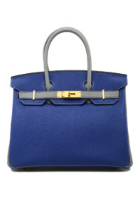 Hermès Birkin HSS 25 Epsom Gris Mouette / Blue Paon
