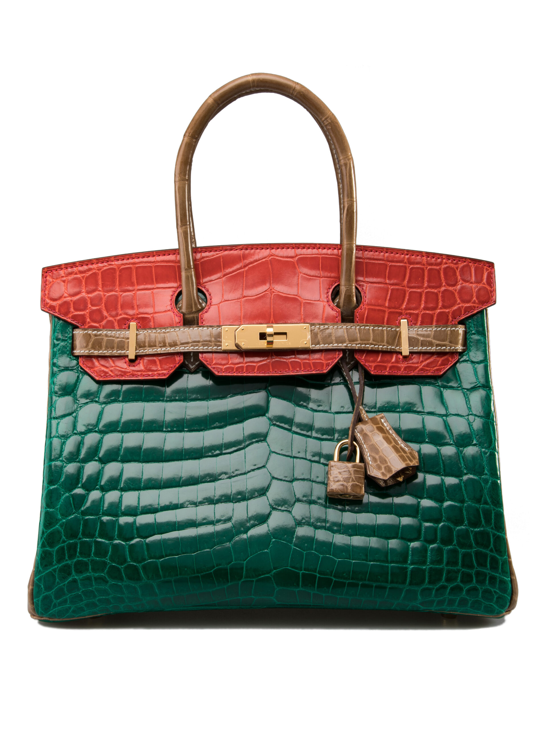 Hermes Birkin Bag Crocodile Leather Gold Hardware In Green